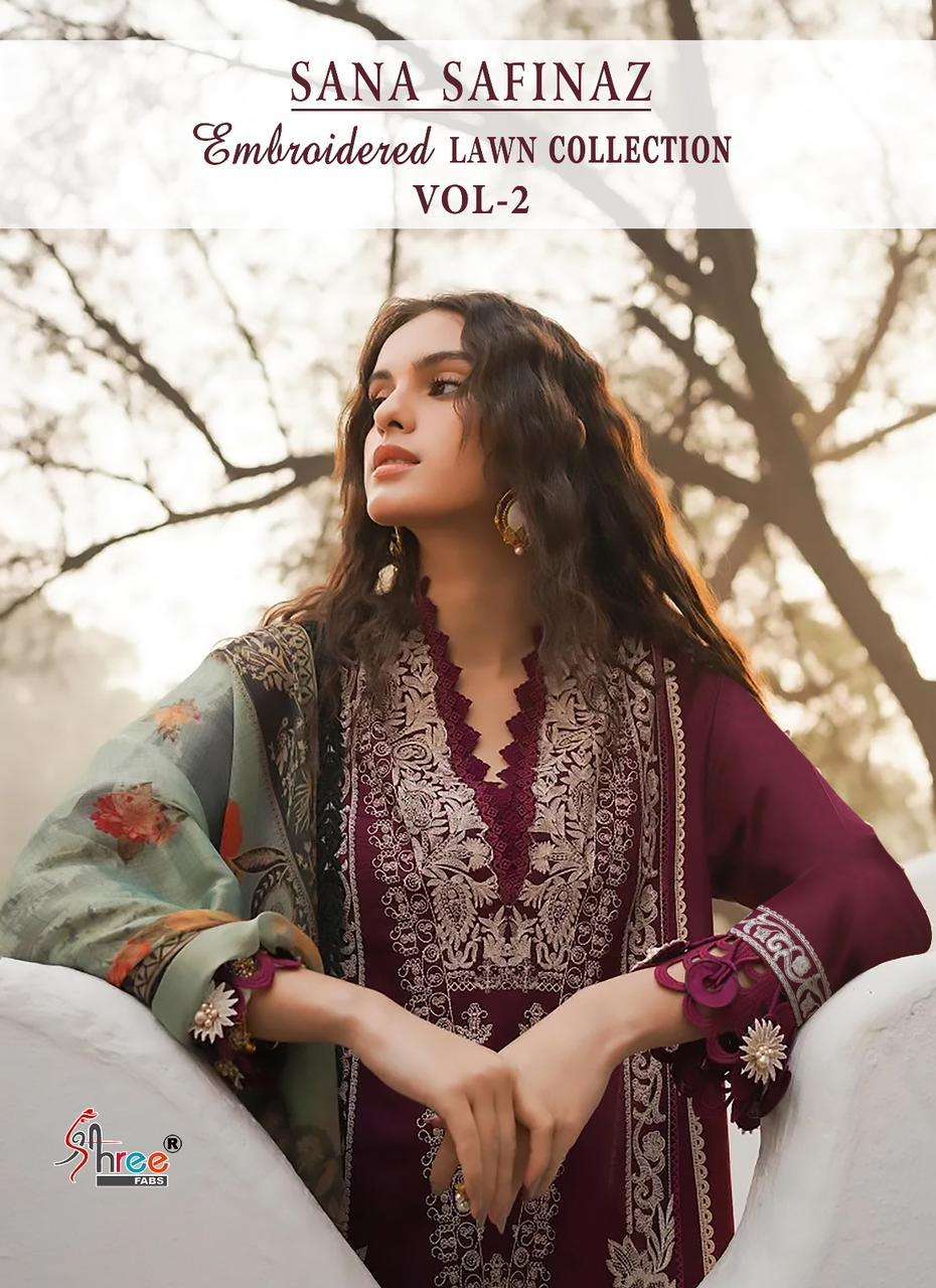 Shree Fabs Sana Safinaz Embroidered Lawn Collection Vol 2